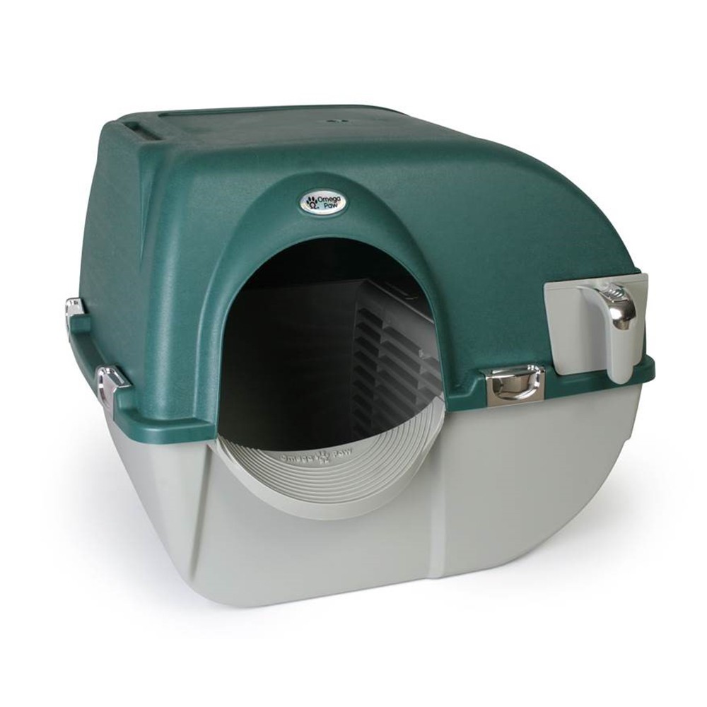Omega Paw Premium Roll 'N Clean Self Cleaning Litter Box, Re