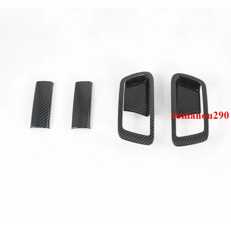 For Toyota Sienna 2015-2020 Inner Door Handle Bowl Cover Trim Carbon Fiber Style - Image 4 of 4