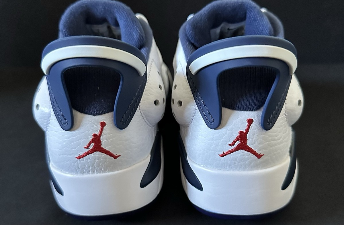 Nike Air Jordan Retro 6 Golf Shoes White/Midnight Navy Men Sz 4
