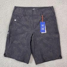 Wild Rye Womens Size 14 Freel Flex Bike Shorts Lotus Greyscale Nylon Stretch NWT