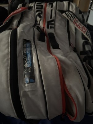 Babolat 2020 Pure Strike Tennis Bag White and Orange 12 Rackets