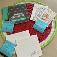 Lot of 18 Thank You Notes  with Envelopes. Free Shipping