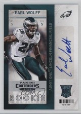 2013 Panini Contenders Earl Wolff #137 Auto l8x