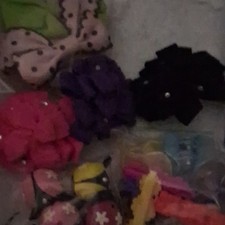 Girls' Multicolor Bow  Hair Clip Set, Fabric, Polka Dot, Floral Accessories