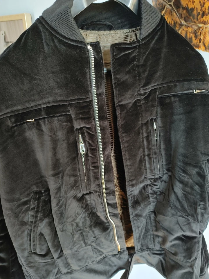 Chaqueta Bomber Haider Ackermann Terciopelo Negra Hombre Talla XL Nueva Foto 4 de 4