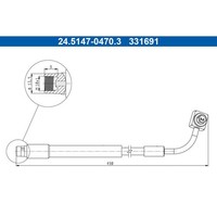 ATE 24.5147-0470.3 Bremsschlauch FüR Chevrolet Opel Mokka Mokka Trax J13