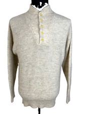 Vintage LL Bean High Trek Yarn Sweater Mens Large Made in USA Wool Blend