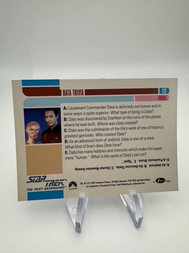 Star Trek The Next Generation Trading Cards Singles Impel 1992 NEW YOU PICK CARD - Picture 226 of 242