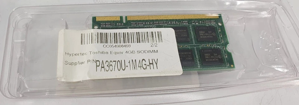Hypertec Toshiba equivalent 4GB Low Voltage SODIMM PA3670U-1M4G-HY CR046 AA 07 - Image 3 of 4