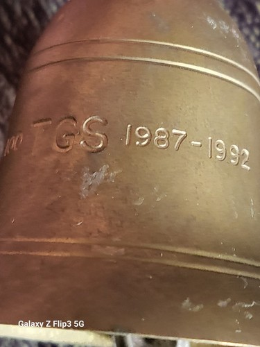 ANTIQUE EDWARDIAN 2 BRONZE 1 BRASS SCHOOL BELLS 1 PUB 2 DECROTIVE VINTAGE BELL - Picture 3 of 24