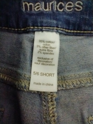 Maurices Womens Jeans 5/6 Short Juniors Straight MidRise Denim Stretch 28 x 30.5 - Picture 3 of 3