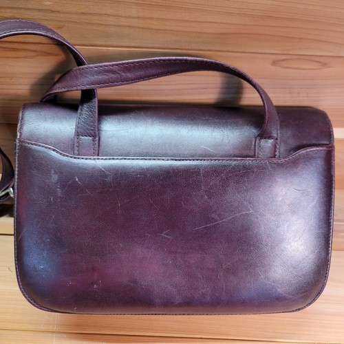 Etienne Aigner Purse Vintage Oxblood Genuine Leather Crossbody Handbag Horse - Picture 4 of 12