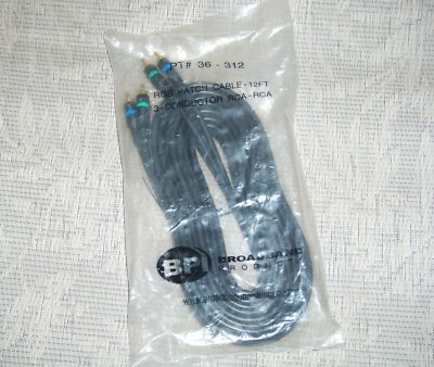 BPI RGB  12ft Patch Cable RCA 3 conductor Part #36-312