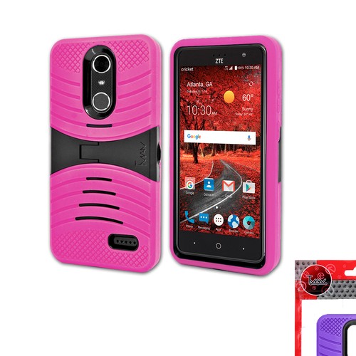 For Cricket ZTE Grand X4 /Z956 Case Armor Kickstand Shock Proof Hard Soft Cover - Picture 18 of 26