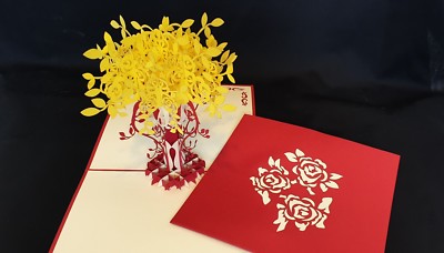 3D Pop Up Karten - Luxus Bunte Blumen. Idee zum Geburtstag, Get Well..all Occ
