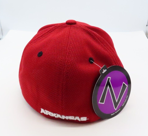 University Of Arkansas Razarbacks Zephyr Stretch Red Hat Cap Size Large - Picture 5 of 12