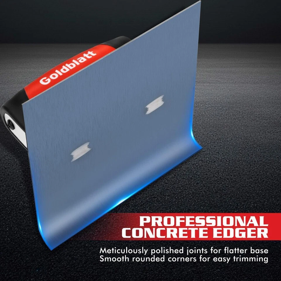 Herramienta de borde de hormigón Goldblatt herramientas de acabado de hormigón 6x6" bordeador de acero 1/2" R 5/8" D Foto 3 de 4