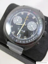 NEW Zodiac Grandrallly Quartz Black Stainless Steel Mens Watch ZO9608 NWT