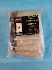 MORRIS 80030-Wall Phone Plate 4 CONDUCTOR Ivory-LOT OF 10