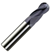 1/8" 4 Flute Single End Ball 30 Degree Carbide End Mill USA Stub ALTiN Coated