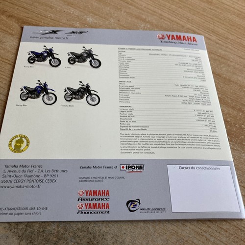 Yamaha XT660X XT660R 2004 Xtx XTR 660 Catálogo - Imagen 8 de 8