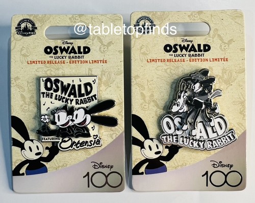 🔥Disney Parks Disney 100 - OSWALD DER GLÜCKSHASE & Oswald Ft. Ortensia 2-Pins - Bild 1 von 3