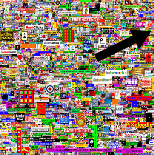 400 Pixels on MillionDollarHomepage.com linked to Designerknockoffs.net