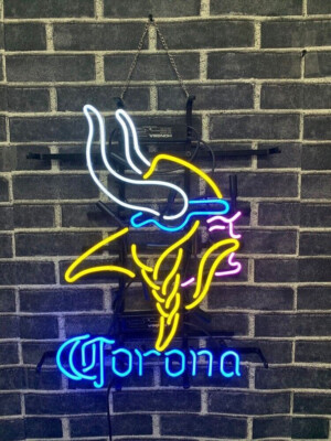 Minnesota Vikings Corona Neon Sign For Beer Bar Pub Sport Club Home Wall Decor