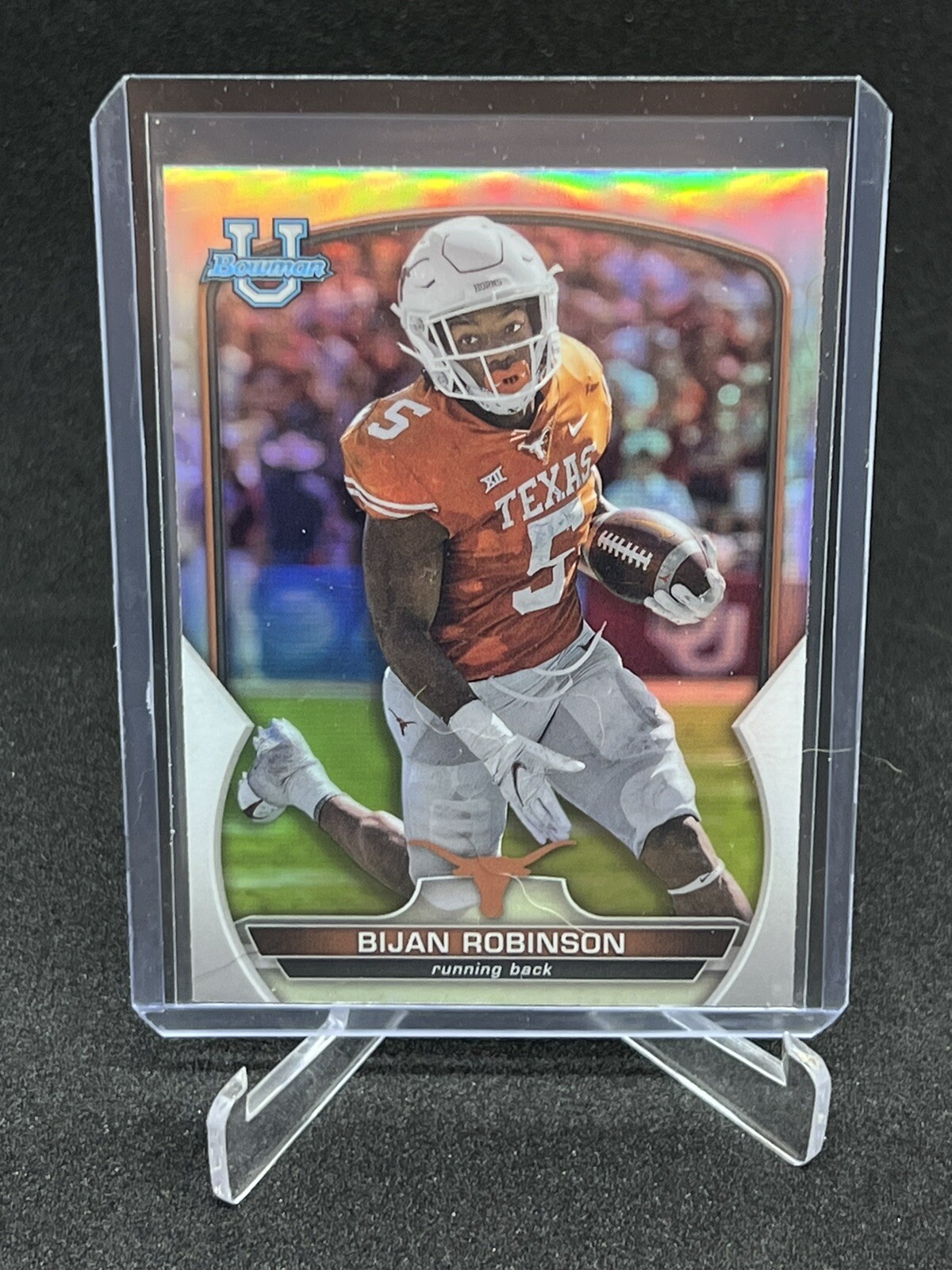Bijan Robinson REFRACTOR 2022 Bowman University Chrome #70 Texas Longhorns