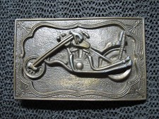 EASY RIDER CHOPPER MOTORCYCLE BIKER BELT BUCKLE VINTAGE RARE 1970s USA