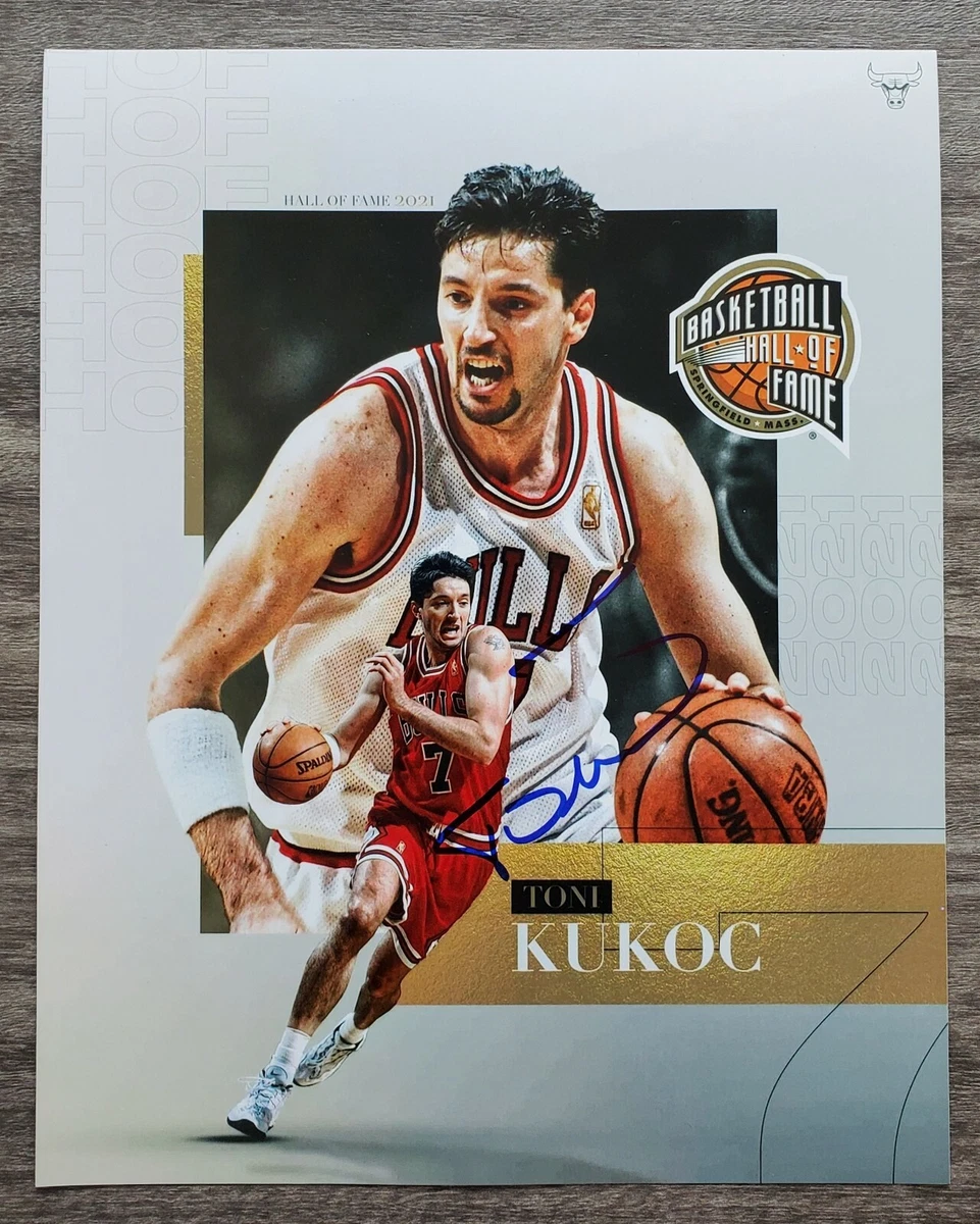 Toni Kukoc Signed 8x10 Photo Chicago Bulls 3x Champion NBA HOF LEGEND RAD