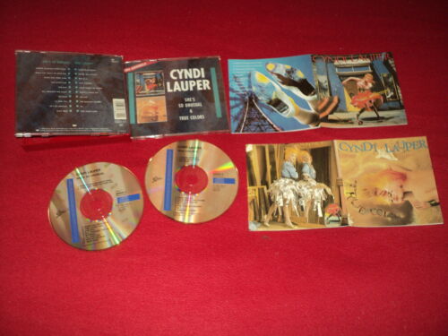 CYNDI LAUPER DOUBLE CD GERMANY SHE'S SO UNSUAL & TRUE COLORS - Afbeelding 1 van 1