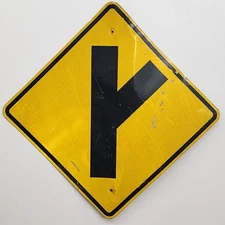 Reflective Real Retired Side Road Intersection Ahead Road Traffic Sign Street