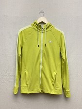Under Armour Yellow-Lime Fitted Full Zip-Up Hooded Jacket Women  s Size Medium