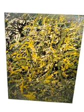 ABSTRACT PAINTING Expressionist MODERN signed musk yai 16x20