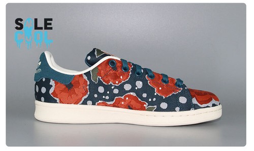 Adidas Stan Smith Zapatillas Florales Azul Rojo Zapatos para Mujer S32255 - Imagen 2 de 11
