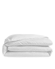 Hudson Park Collection Italian Tivoli Jacquard Duvet Full/Queen White - NWT $495