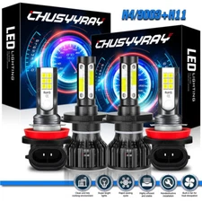 For Suzuki Swift 2007-2015 H4 LED Headlight Hi Lo Beam H11 Fog Light Bulb Combo