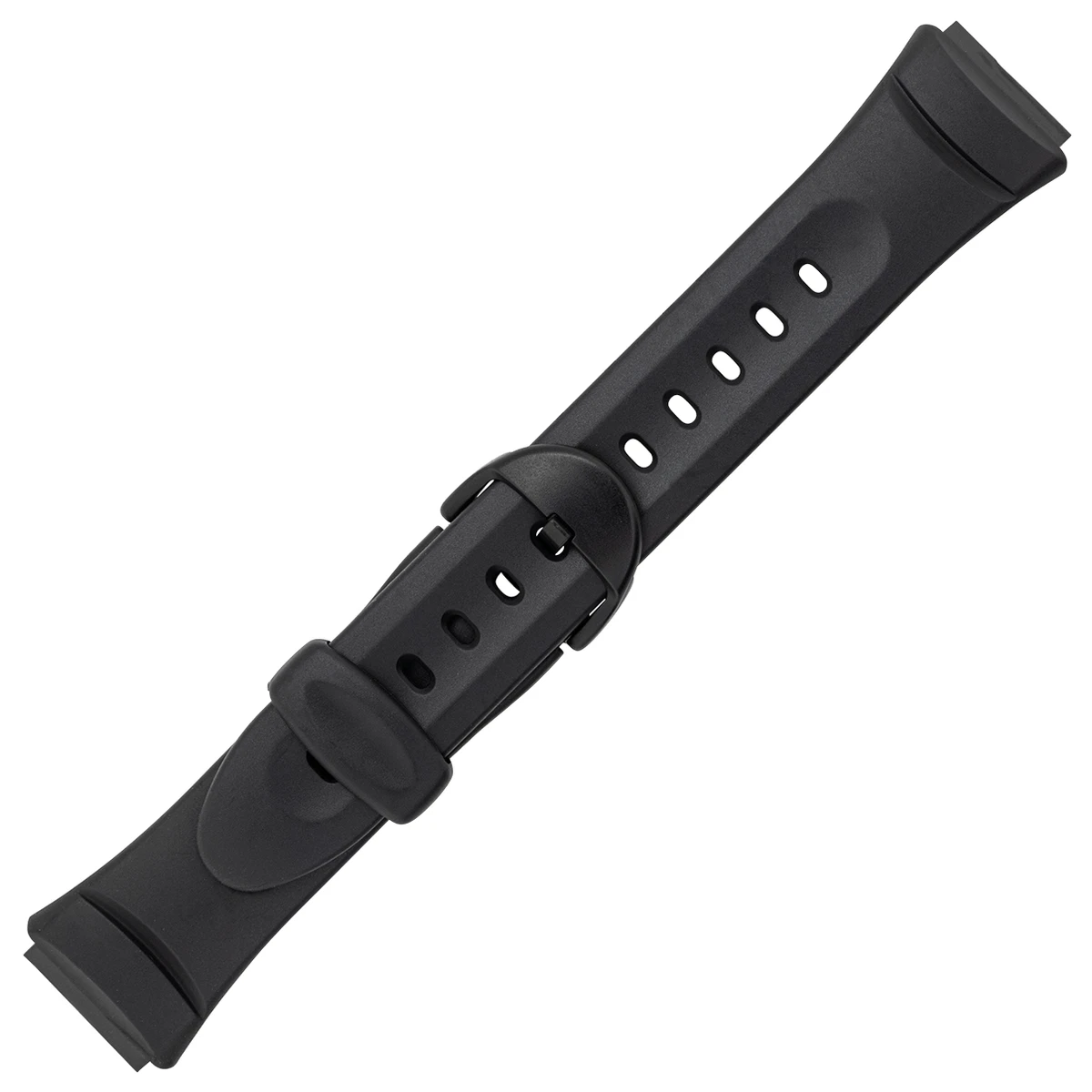 Bracelet De Montre Casio Authentique Noir Caoutchouc 19/28.5 Mm (ref 10160334)