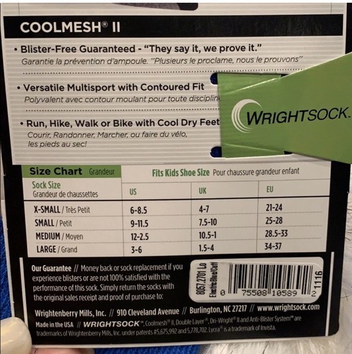 Wrightsock Kids Cool Mesh II running Socks - Picture 8 of 8