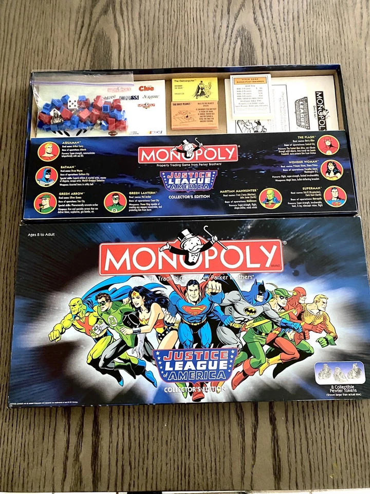 Monopoly Justice League Of America DC Comics 1999 Collectors Edition Board Game - Image 3 of 4