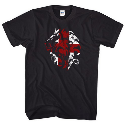 Distressed England Lion T Shirt St 