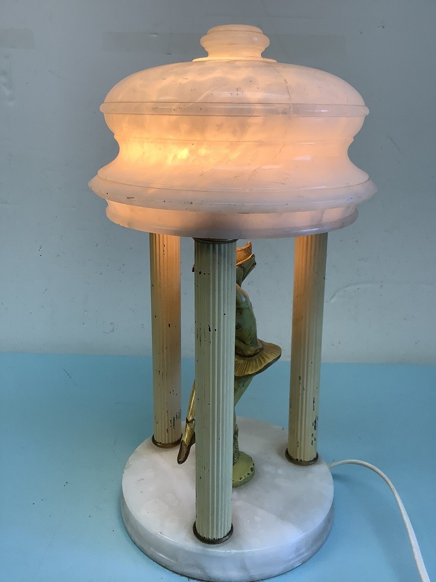 Art Deco Dancing Pixie Lamp “Gerado” by J.B.Hirsch Dome Art Deco Dancing Pixie Lamp “Gerado” by J.B.Hirsch Dome