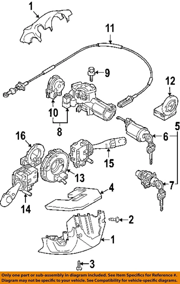 Interruptor de encendido usado se adapta a: Suzuki Vitara 2006 grado A Foto 3 de 4
