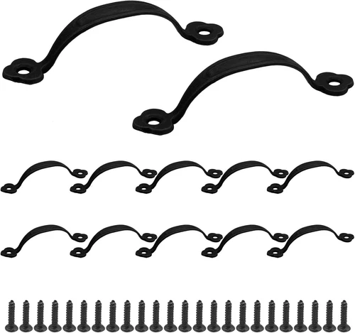 12Pcs Black Barn Door Handles, Zinc Alloy Gate Pull Sliding Door Handles for ... - Picture 1 of 2