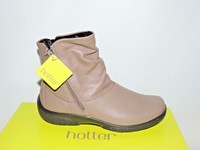 Hotter 'whisper' Taupe Leather Zip Up Ankle Boots Uk Size 3 Exf Fitting. Bnib Hotter 'whisper' Taupe Leather Zip Up Ankle Boots Uk Size 3 Exf Fitting. Bnib