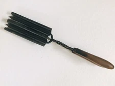 Vintage Antique Hair Styling Crimper Wood Stove Curling Iron Curl Primitive