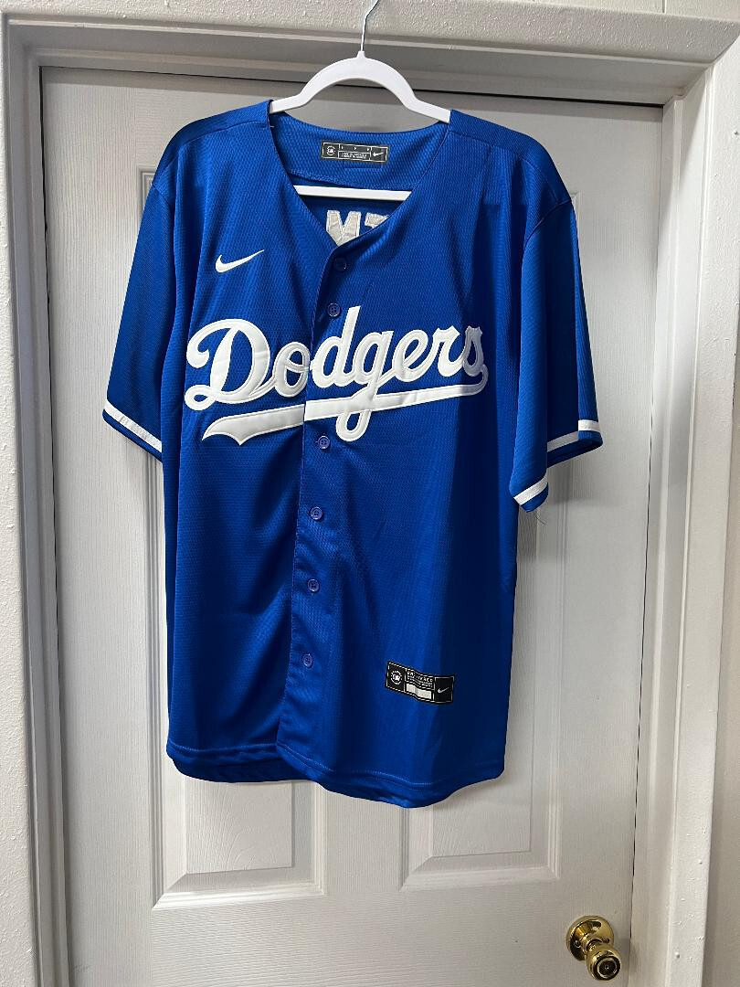 ウェア outman James Outman Alternate Blue Los Angeles Dodgers Jersey Men's Small