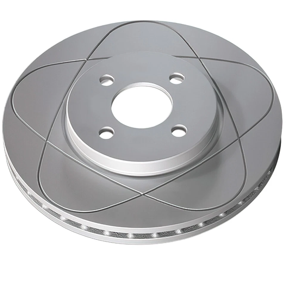 Front Slotted Disc Brake Rotors Fits Saturn SC, SC1, SC2, SL, SL1, SL2, SW1, SW2 - Image 3 of 4