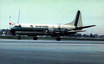 Eastern Airlines Lockheed L-188, Vintage Postcard